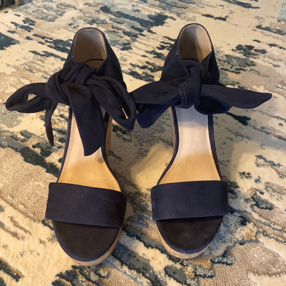 Alex + Alex navy wedges